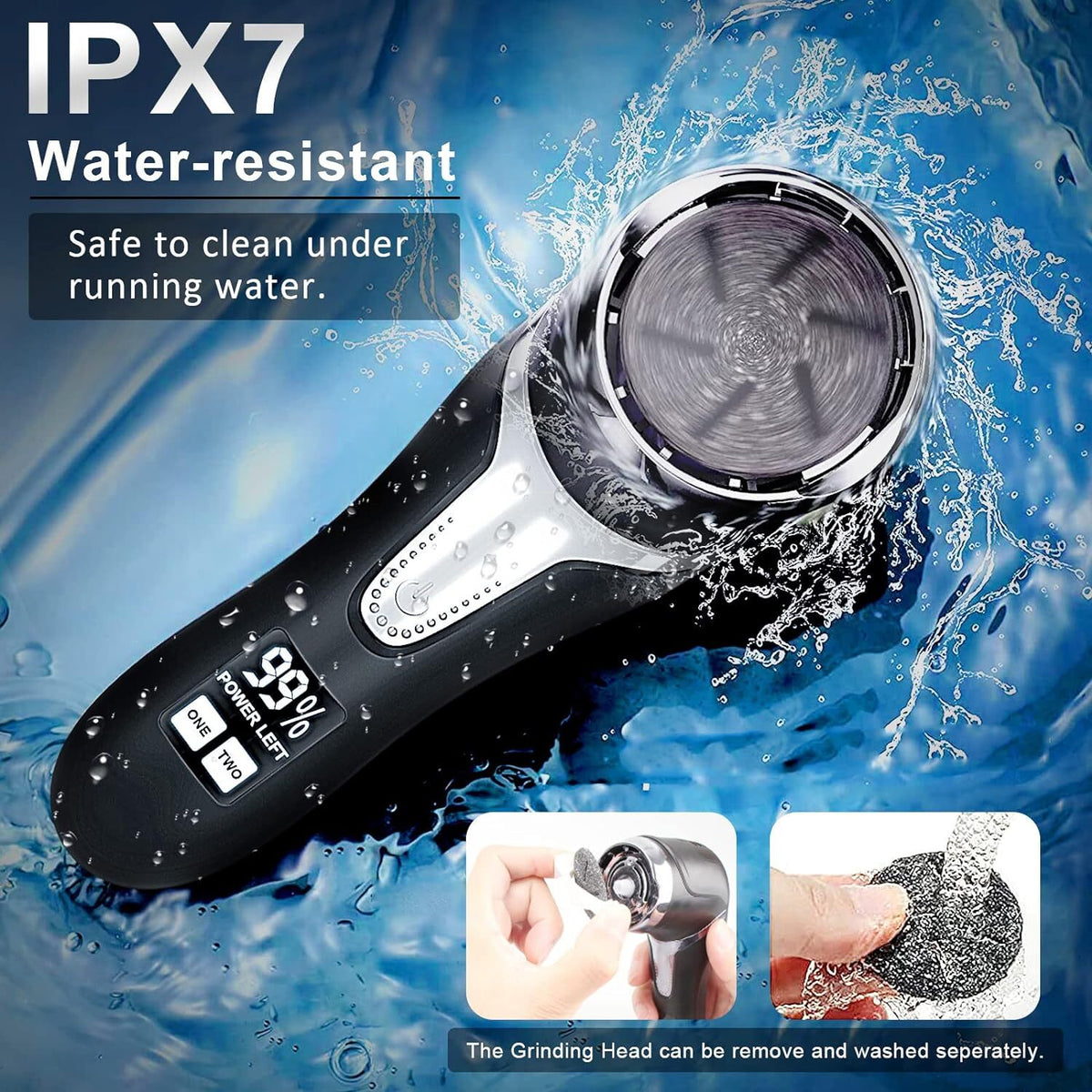 Electric Callus Remover for Feet Portable Pedicure Kit with Vacuum & LCD Display