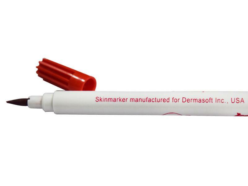 Skin Companion Twin Tip Red Marker Pen for Skin Art & Tattoo Stencil Marking