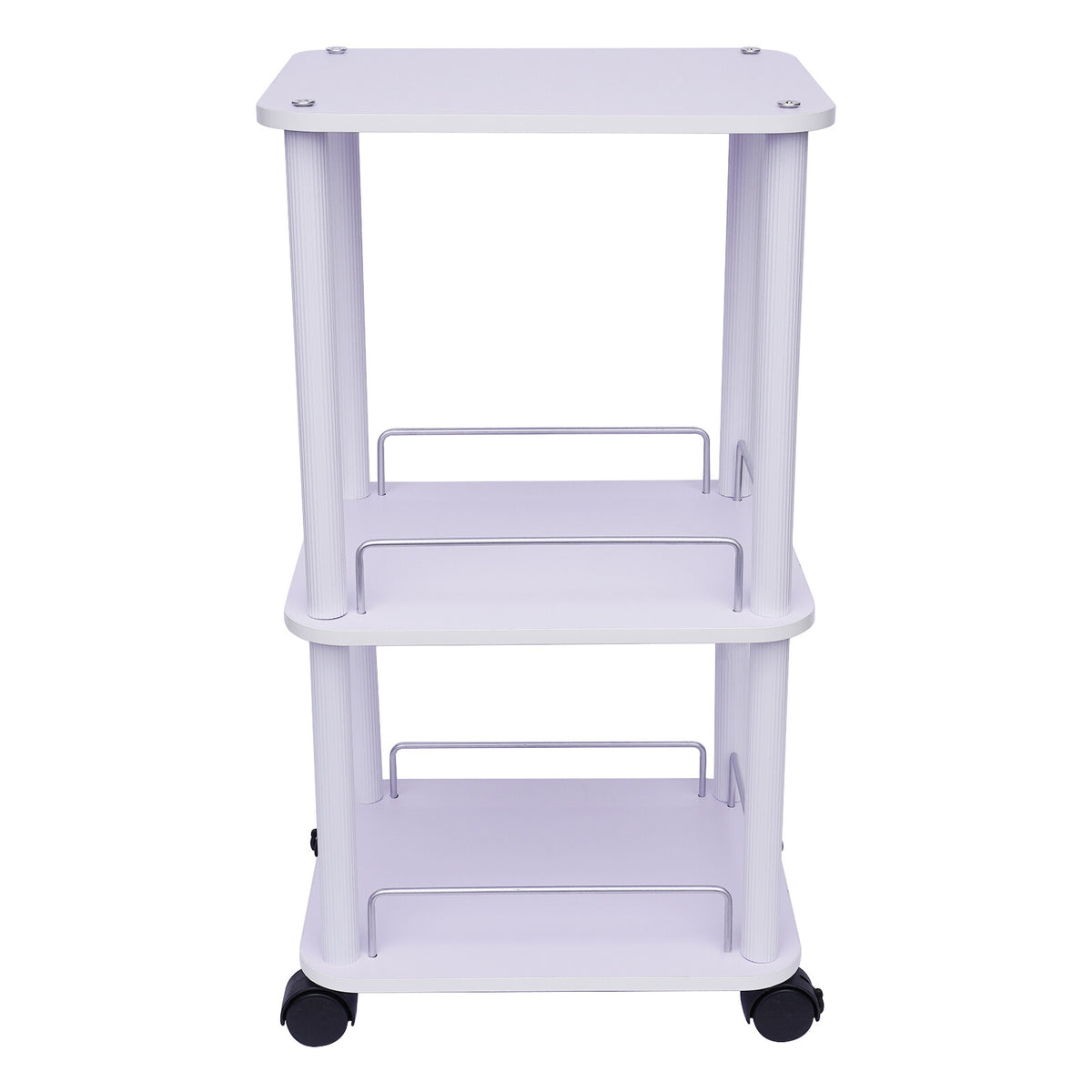 Salon Spa Beauty Equipment Storage Trolley Cart with 3 Shelves and Wheels
