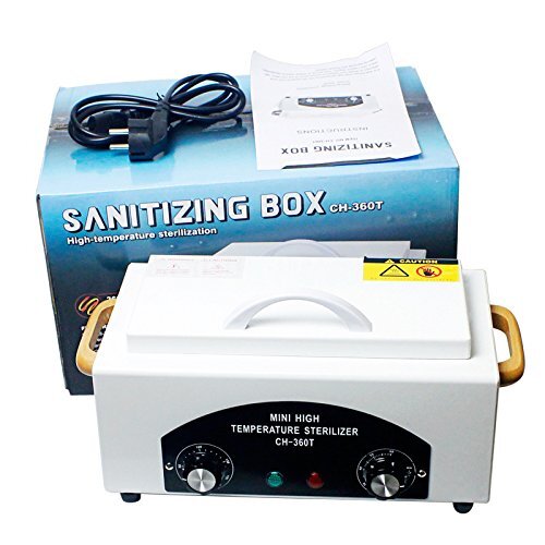 High Temperature Metal Tool Cleaning Box 110V 300W with Timer for Manicure Pedicure