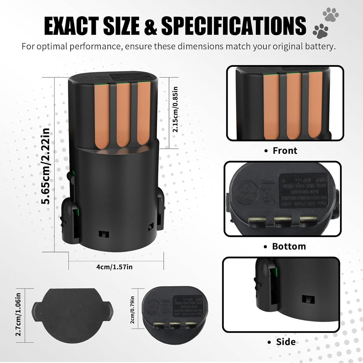 Pet Grooming Replacement Battery for Wahl Arco SE Clippers 3-Pack