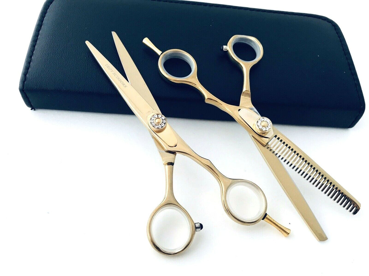 5.5-Inch Professional Hair Cutting Scissors Barber Shears Thinning Hairdressing