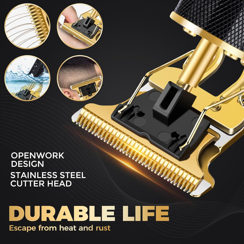 Professional Men's Beard & Hair Trimmer with 4 Adjustable Combs