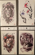 Temporary Tattoos 4 Sheets Premium Quality Middle Half Arm - Waterproof 5-7 Days