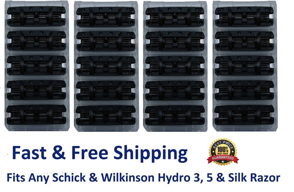 Schick Hydro 3 Razor Blade Refills - Compatible with Hydro5 & Silk