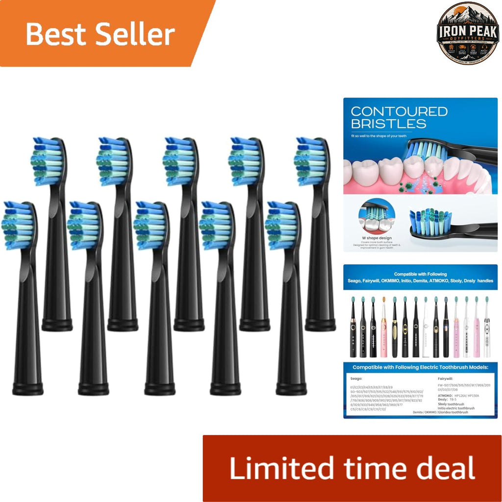 10 Pack Soft Bristle Toothbrush Replacement Heads for Fairywill D1 D3 D7