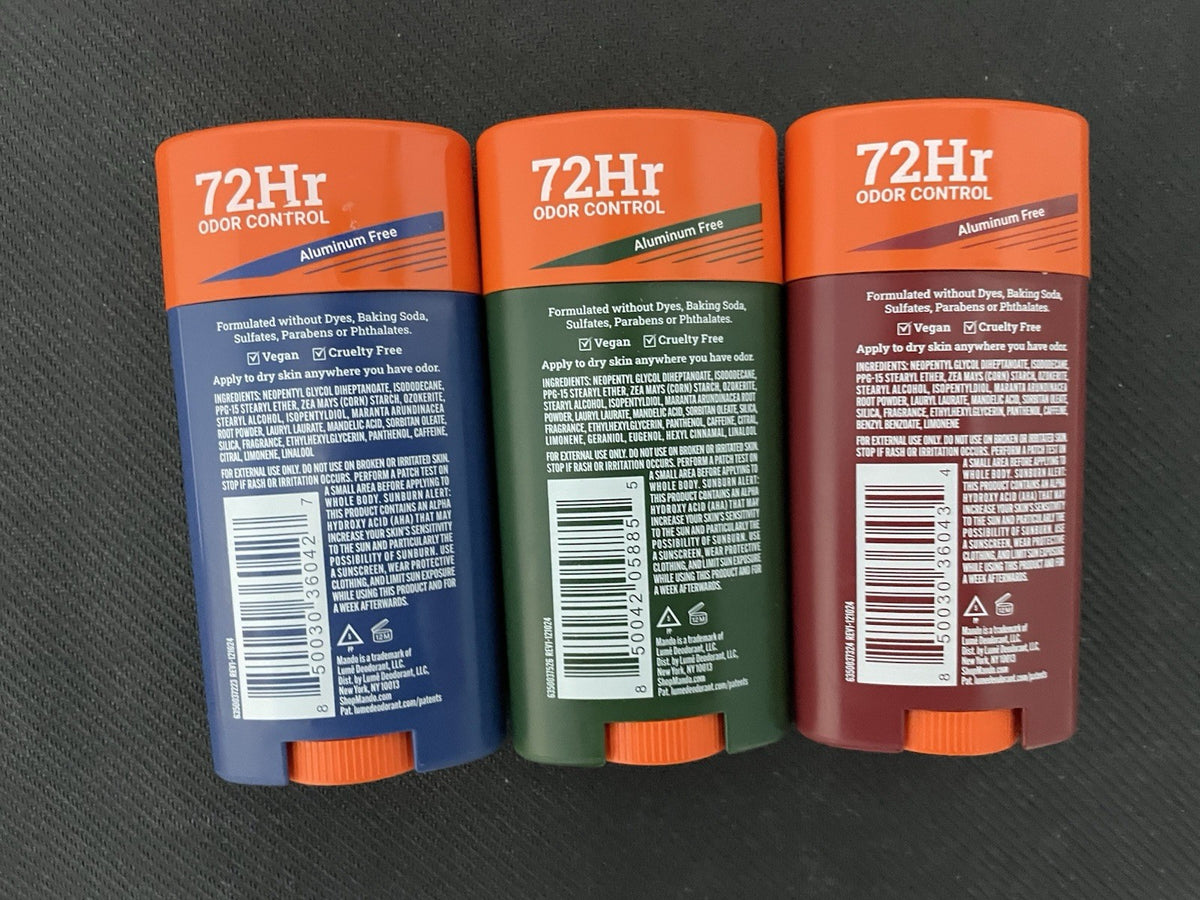 3-Pack Deodorant Set - Assorted Scent 2.6 oz Solid Body Deodorants