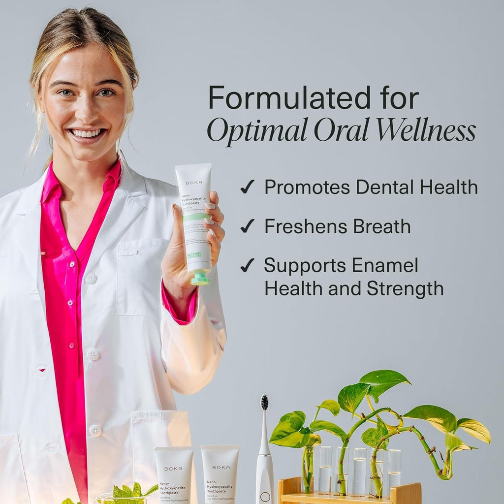 Nano Hydroxyapatite Toothpaste for Enamel Repair & Gum Health - Fluoride-Free 4oz