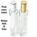 Refillable 50ml Thick Glass Perfume Spray Bottles with Metal Nozzle Set of 2 or 12