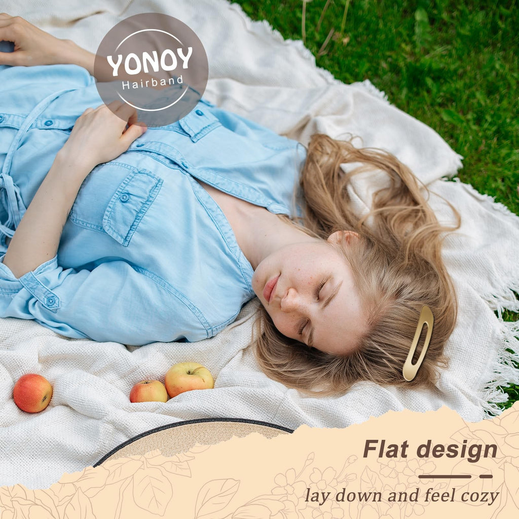 Flat & Flower Hair Clips Set - 6 Pack, Strong Hold Claw & Non-Slip Styles