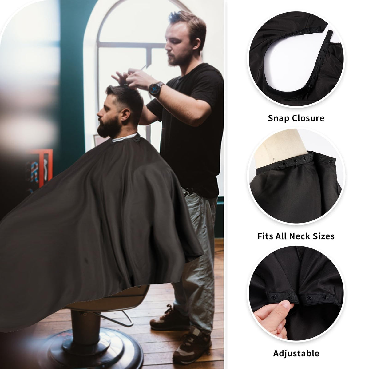 Professional Hair Cutting Cape 2 Pack Large Salon Barber Cover White