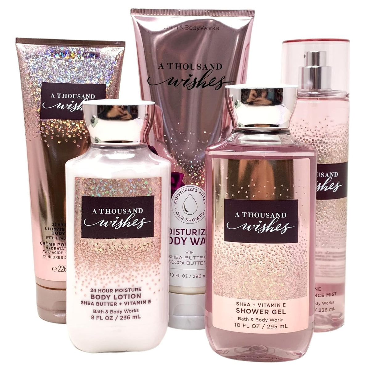 Bath & Body Works Gift Set with Fragrance Mist, Body Lotion & Cream, Shower Gel
