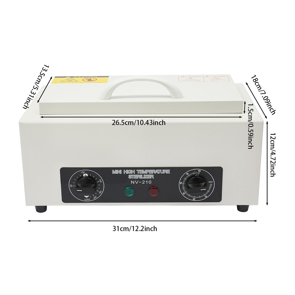 High-Temperature Dental and Tattoo Autoclave Sterilizer 1.5L