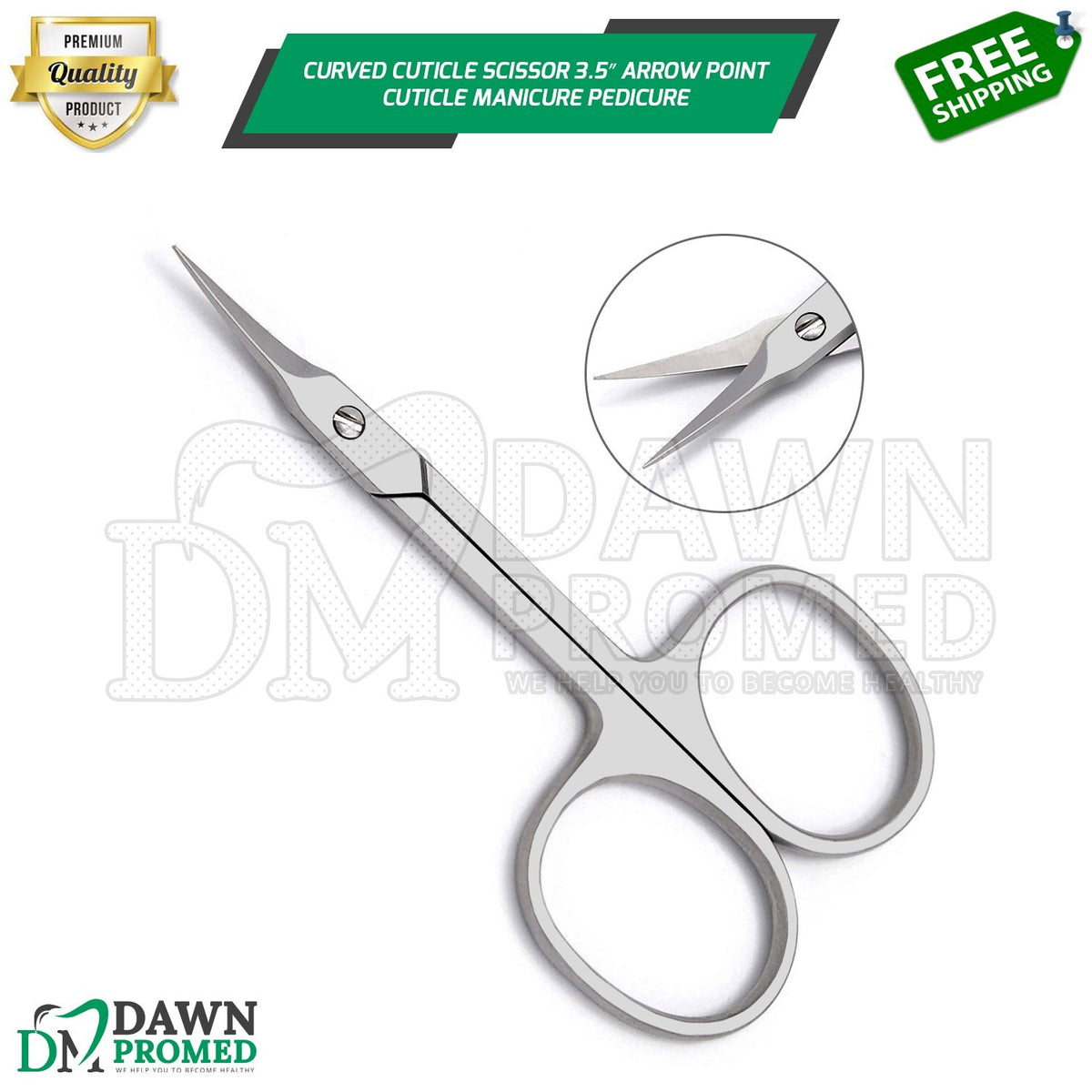 Curved Cuticle Scissors 3.5 Inch Super Sharp Nail & Pedicure Tool