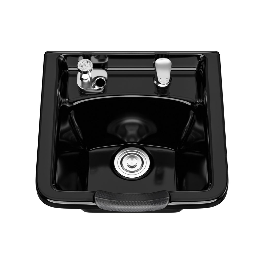 Salon Shampoo Sink Bowl Set with Faucet Sprayer Vacuum Breaker
