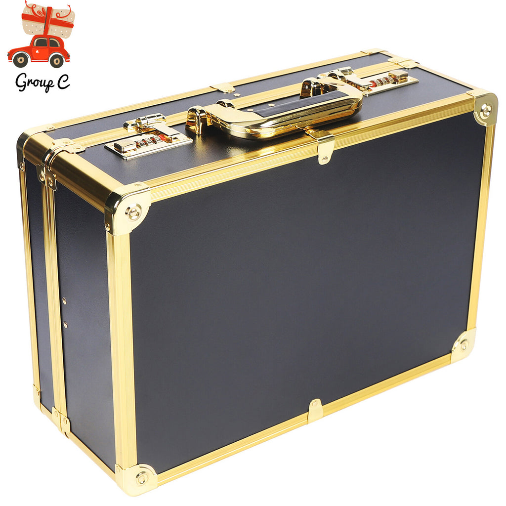 Large Barber Hair Styling Tool Case with Lock & Organizer for Clippers & Trimmers