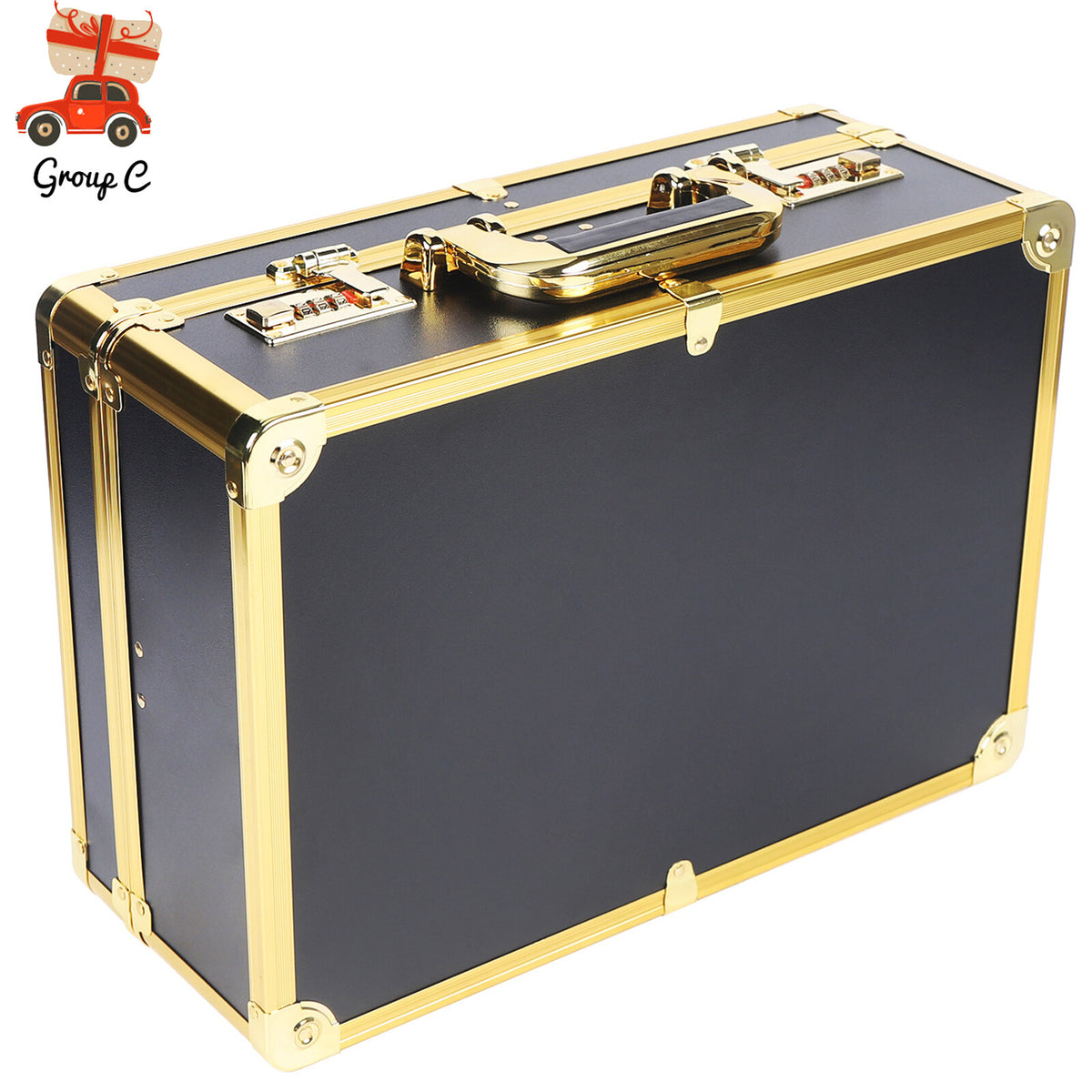 Large Barber Hair Styling Tool Case with Lock & Organizer for Clippers & Trimmers