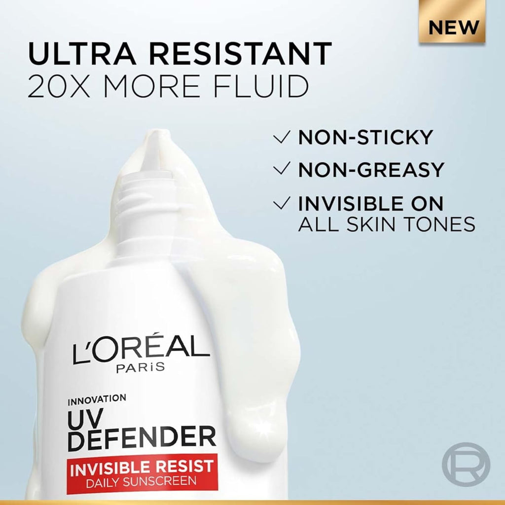 L'Oreal Paris SPF 50+ UV Defender Invisible Sunscreen - 30ml, Water & Sweat Resistant