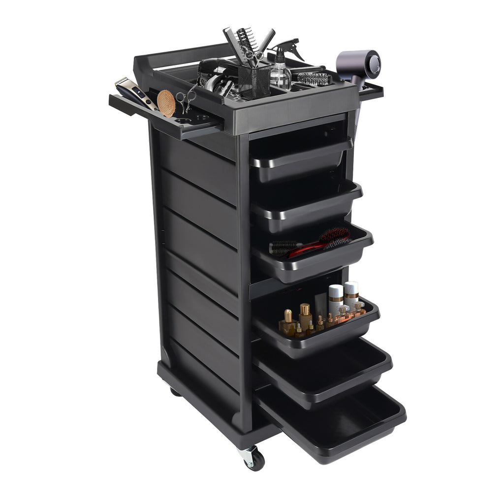 Lockable Salon Trolley Cart with 7 Tiers for Hair & Beauty Tools