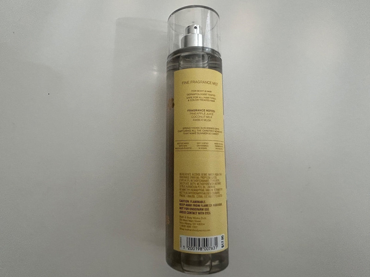 Pina Colada Swirl Body Mist - 8 oz Fragrance Spray for Women