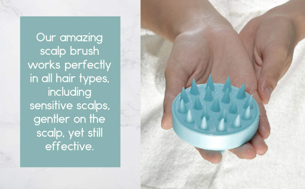 Scalp Scrubber & Hair Growth Massager 2-Pack - Gentle Silicone Head Cleaner