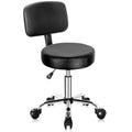 Adjustable Swivel Salon Stool Chair with Hydraulic Lift & Back Support