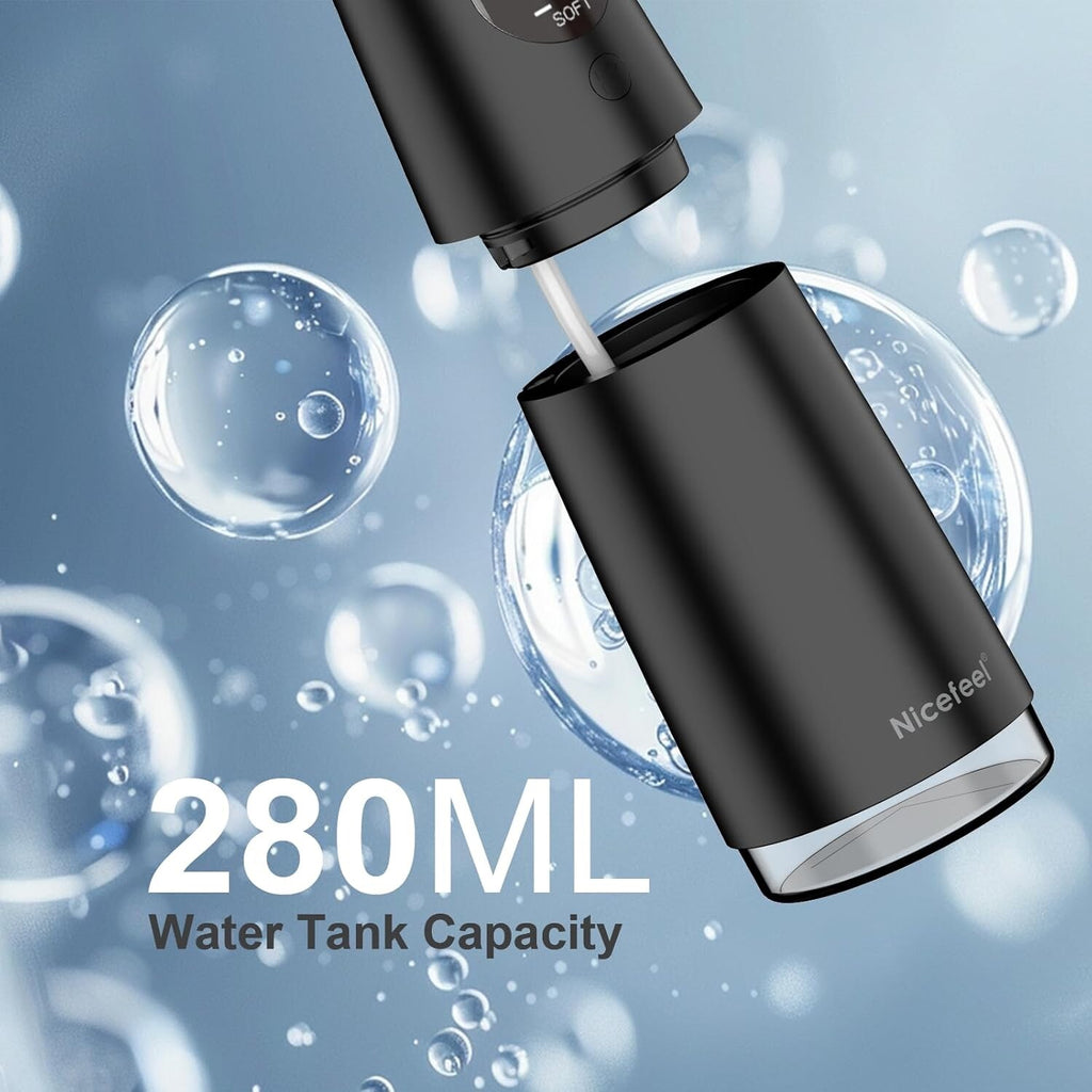 Cordless Water Flosser Dental Irrigator with 4 Modes 280ML Rechargeable