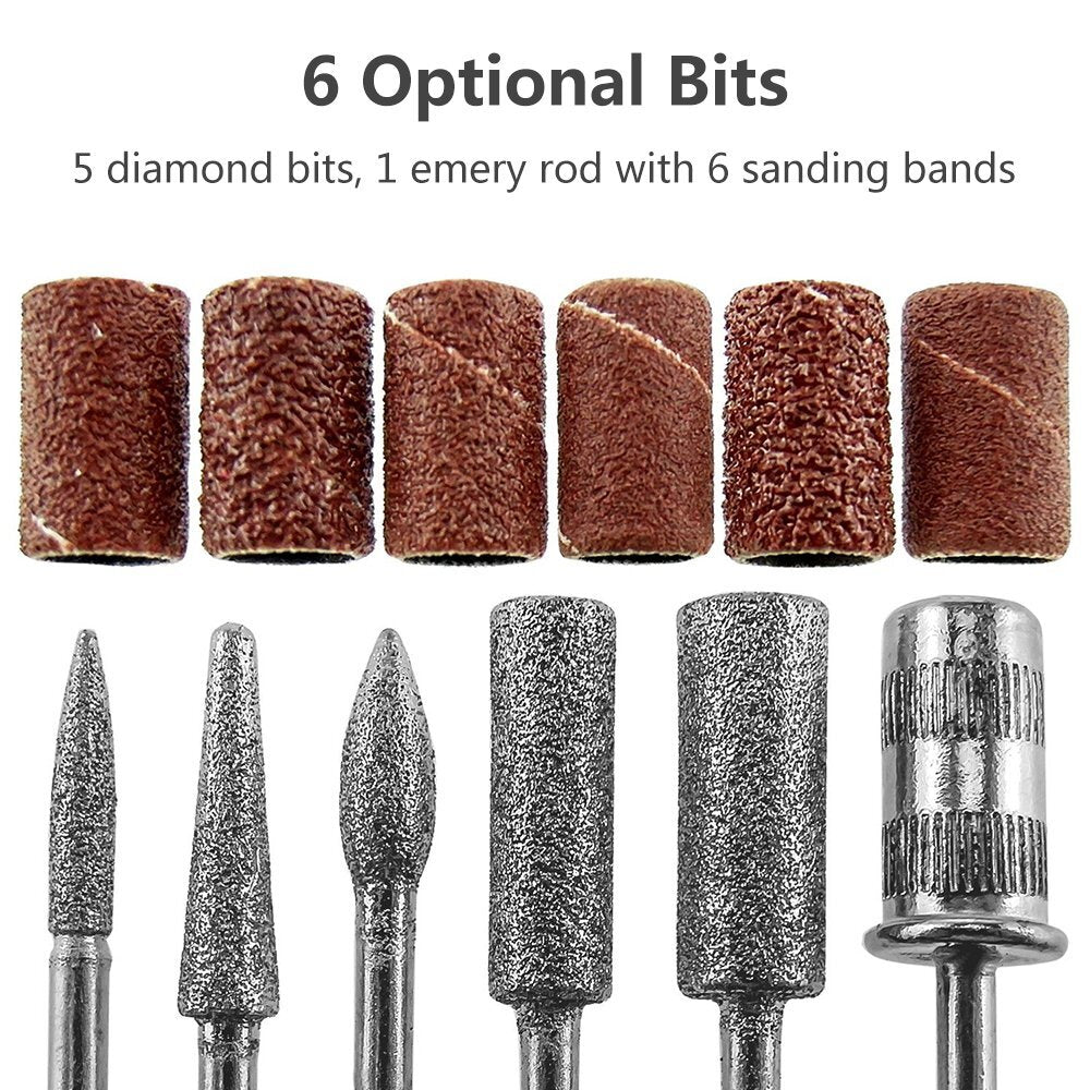 Professional Nail Drill for Thick Toenails & Acrylic Manicure - Portable Electric Grinder