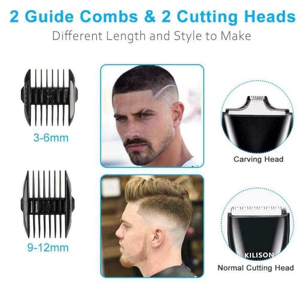 Cordless Waterproof Hair Clipper Set with Rechargeable Battery for Men Women Kids