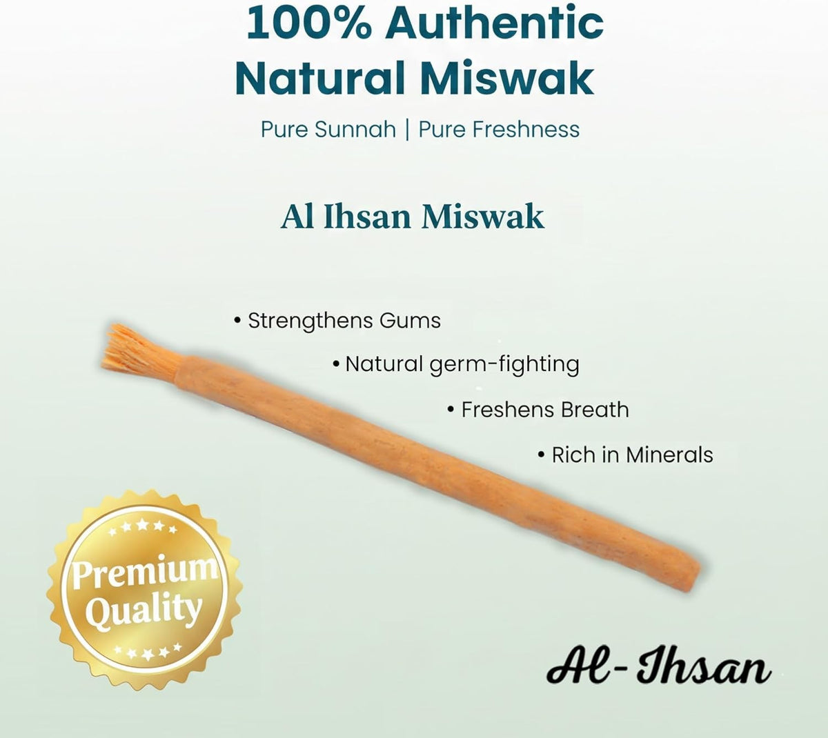 Natural Miswak Toothbrush Sticks Pack with Holder - Eco-Friendly Oral Care