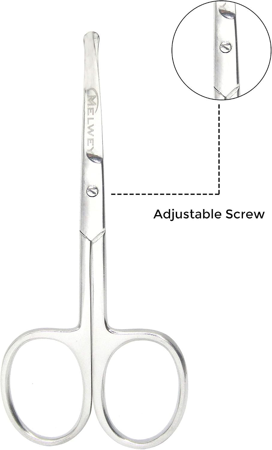 Nose and Beard Scissors 3.7-Inch Safety Rounded Tip Grooming Shears