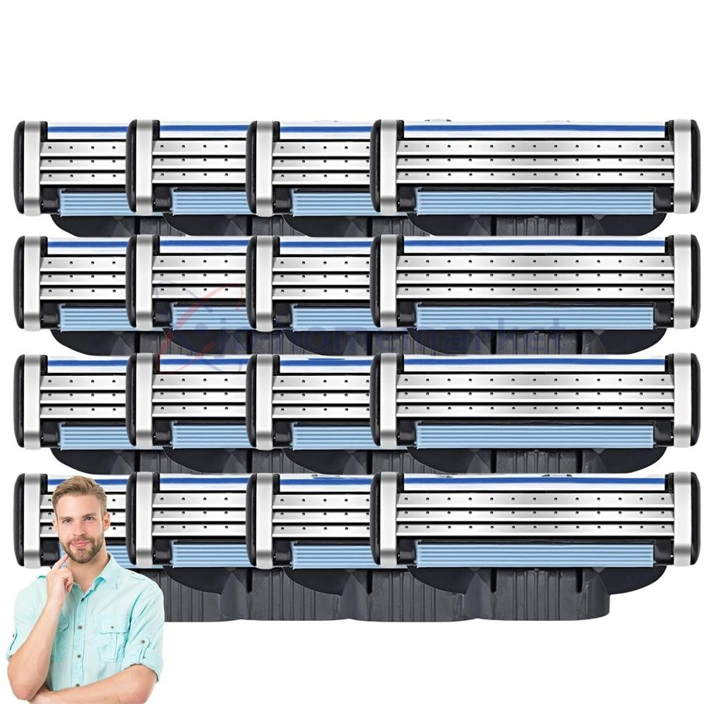 16-Pack Razor Blade Refills for Mach 3 Men’s Shaving Razors - Compatible with Gillette