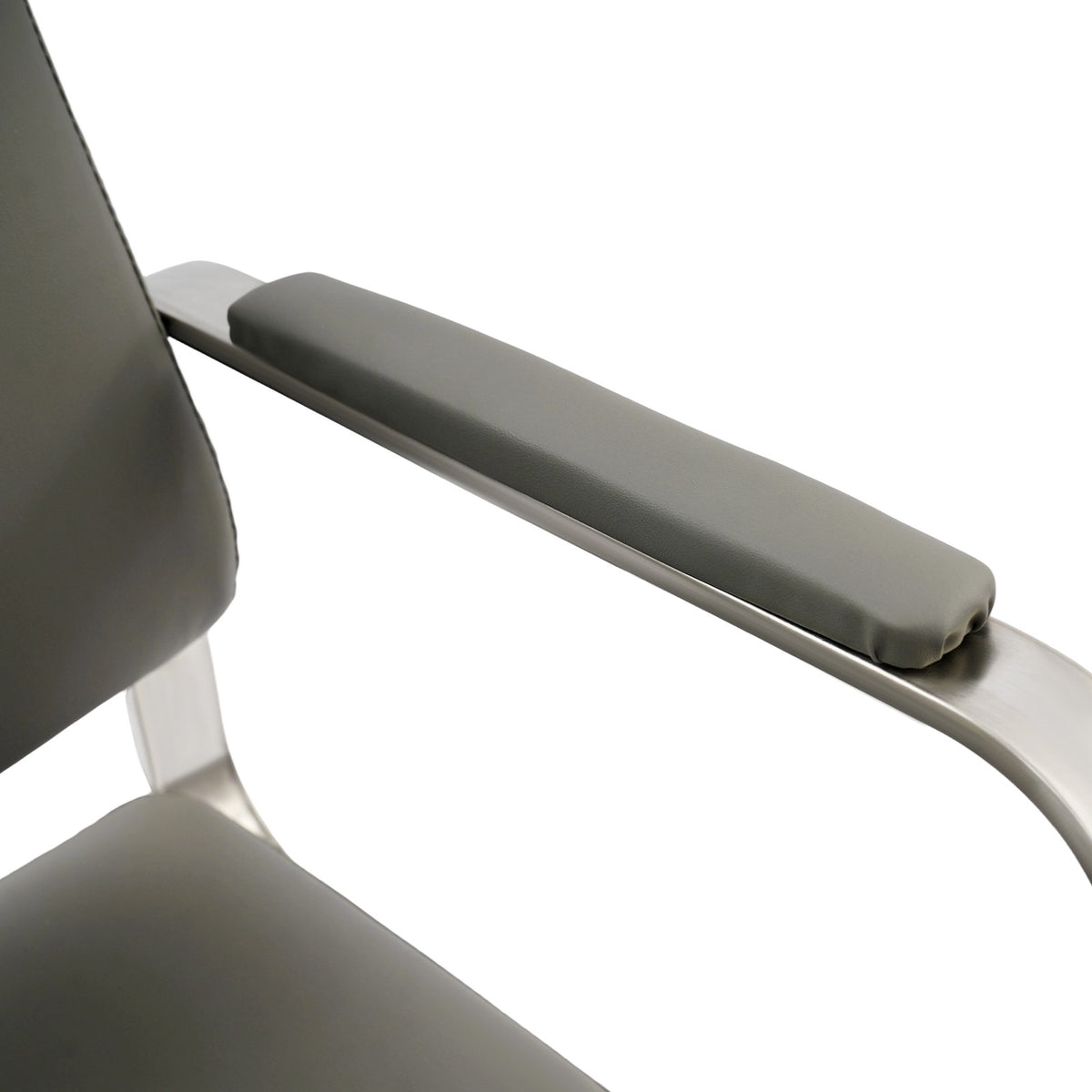 Adjustable Salon Barber Chair with 360° Rotation and Stainless Steel Frame