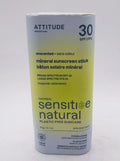 Mineral Sunscreen Stick SPF 30 - Plastic-Free, 2.1 Oz - Attitude