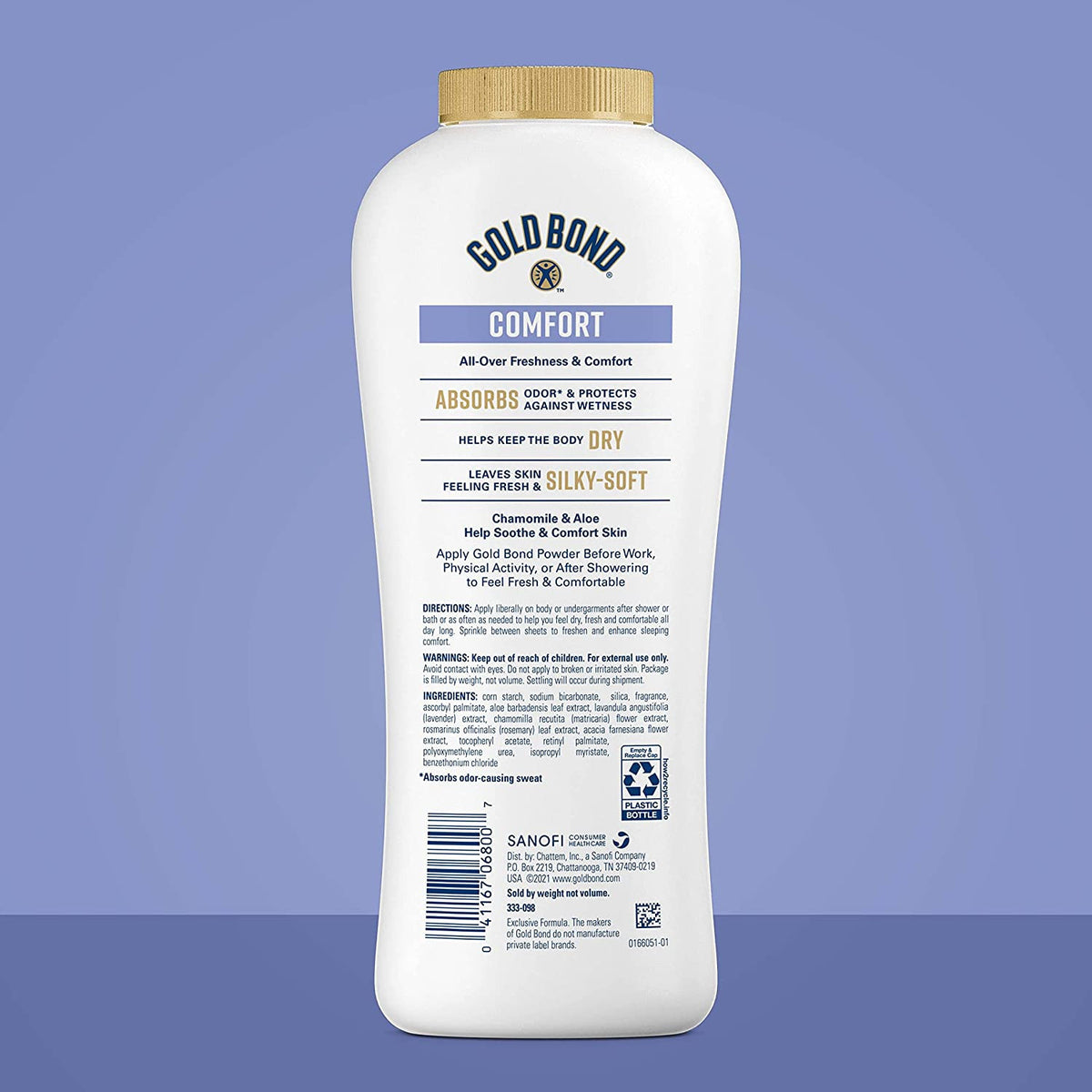 Talc-Free Body Powder for Men and Women - 10 Oz. Fresh Scent, Moisture & Odor Control