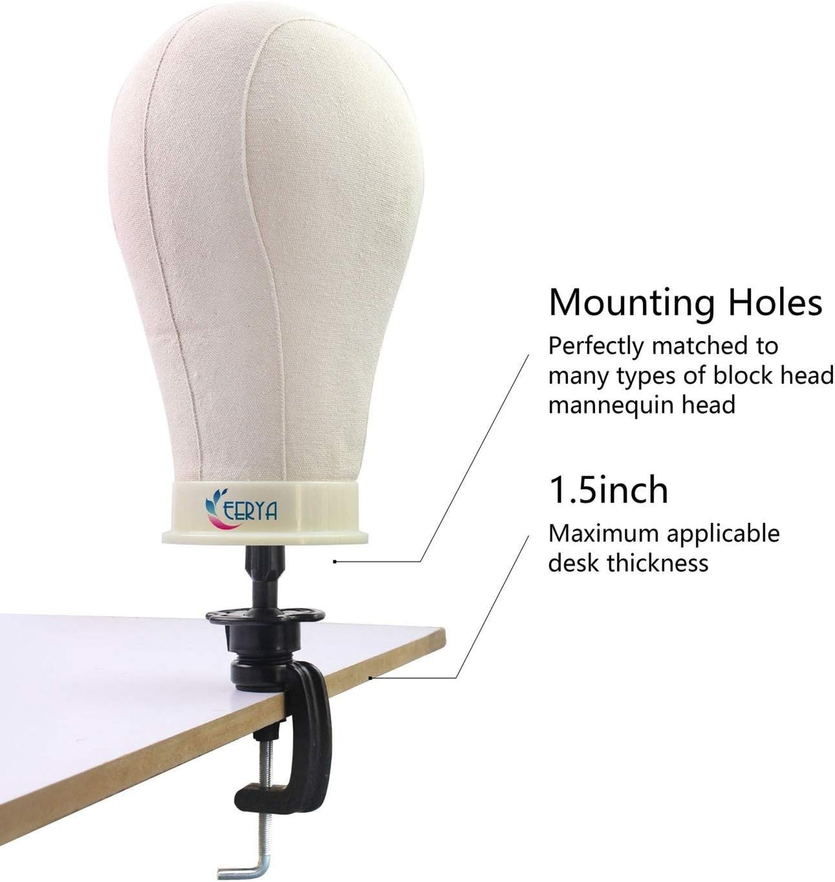 Travel-Friendly Wig Mannequin Head Stand for Professionals