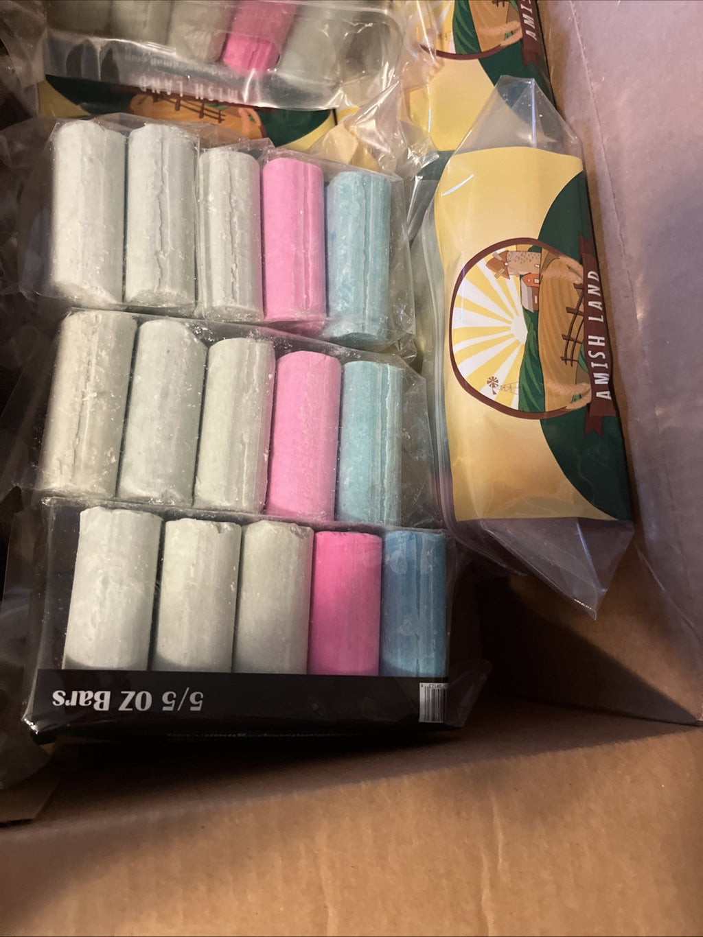 Amish Land Bar Soap 15 Huge 5oz Bars Made in USA - 3 Pack