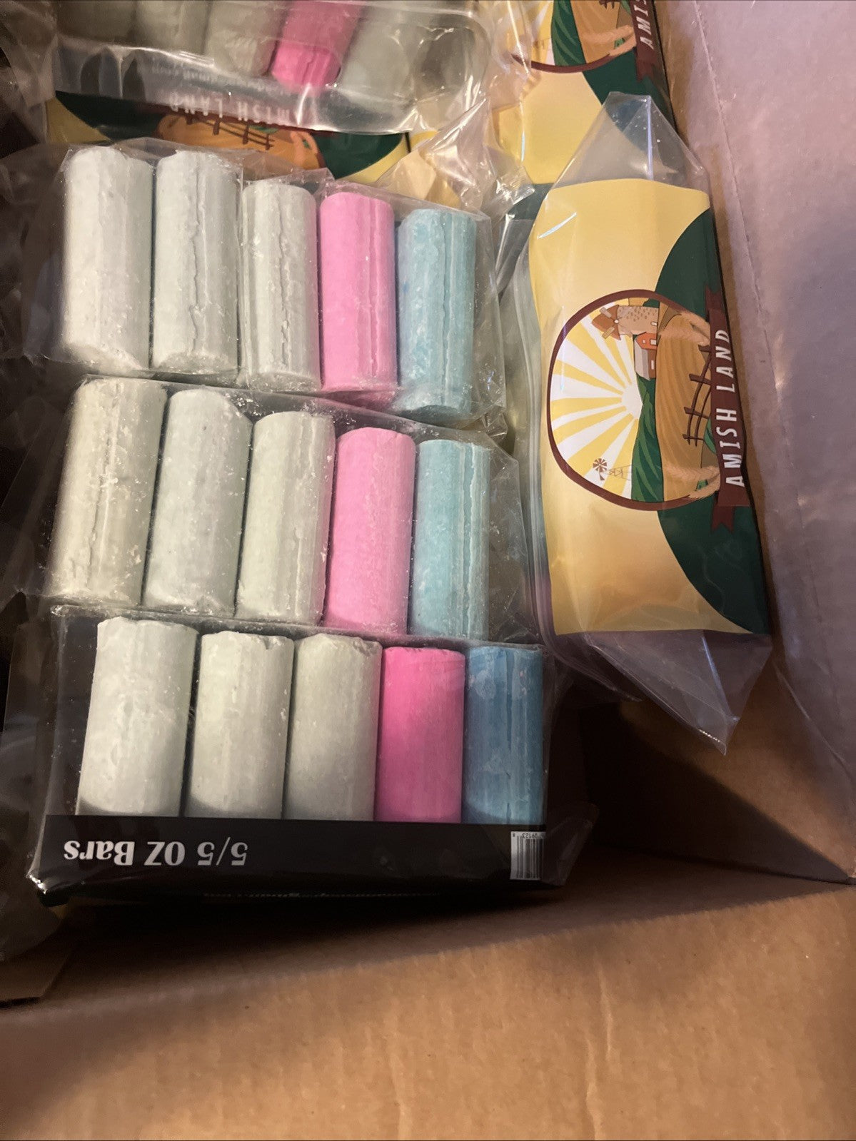 Amish Land Bar Soap 15 Huge 5oz Bars Made in USA - 3 Pack