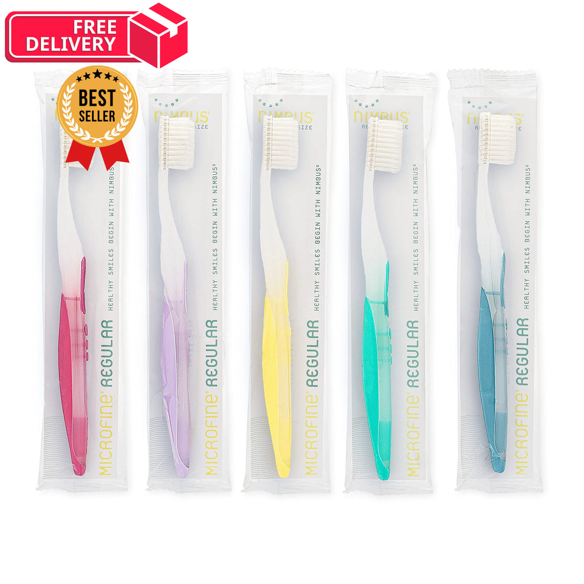 Extra Soft Toothbrushes Pack of 5 - Gentle Plaque Removal for Sensitive Gums
