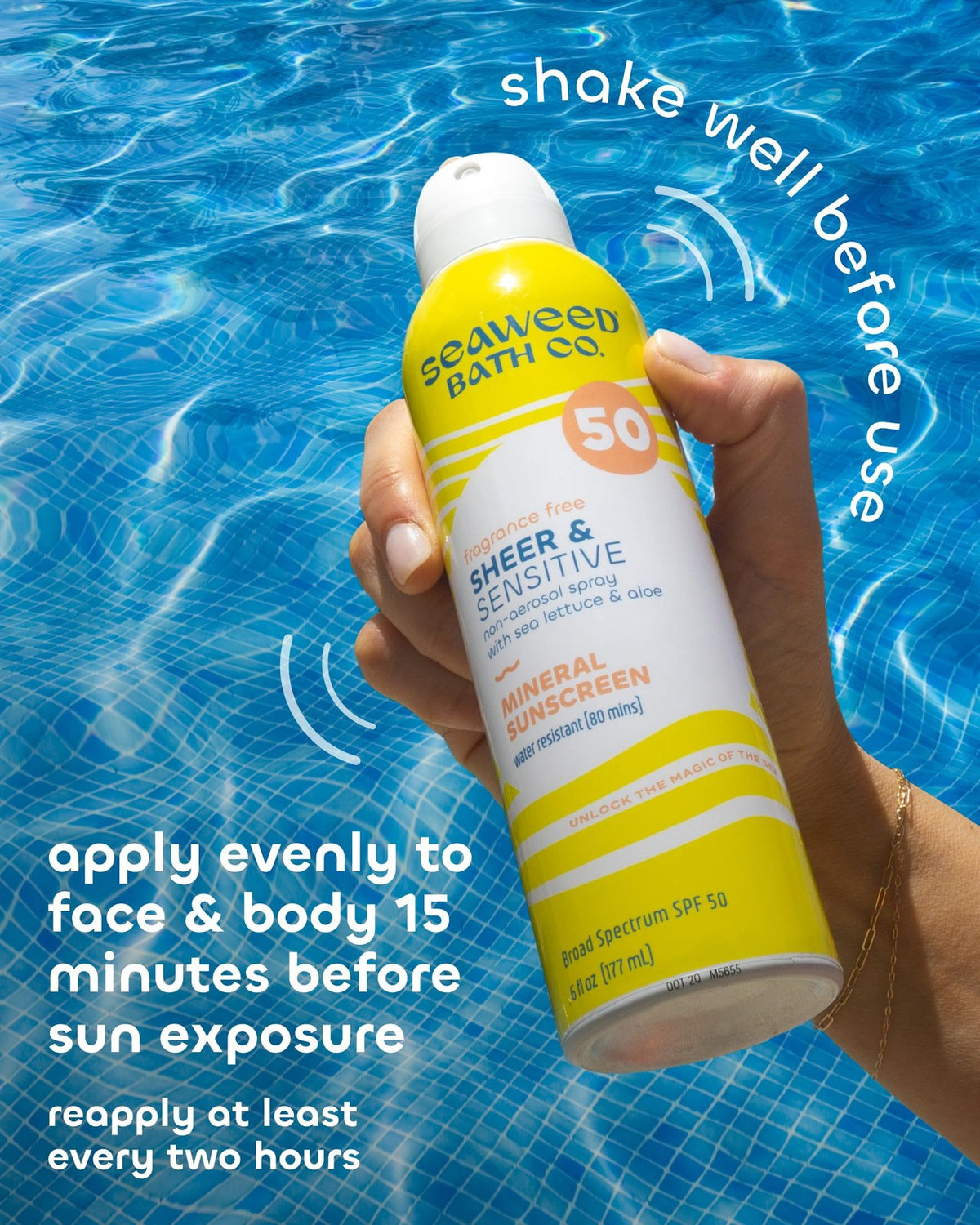 Mineral Sunscreen SPF 50 for Sensitive Skin - 6 Oz Pack of 2