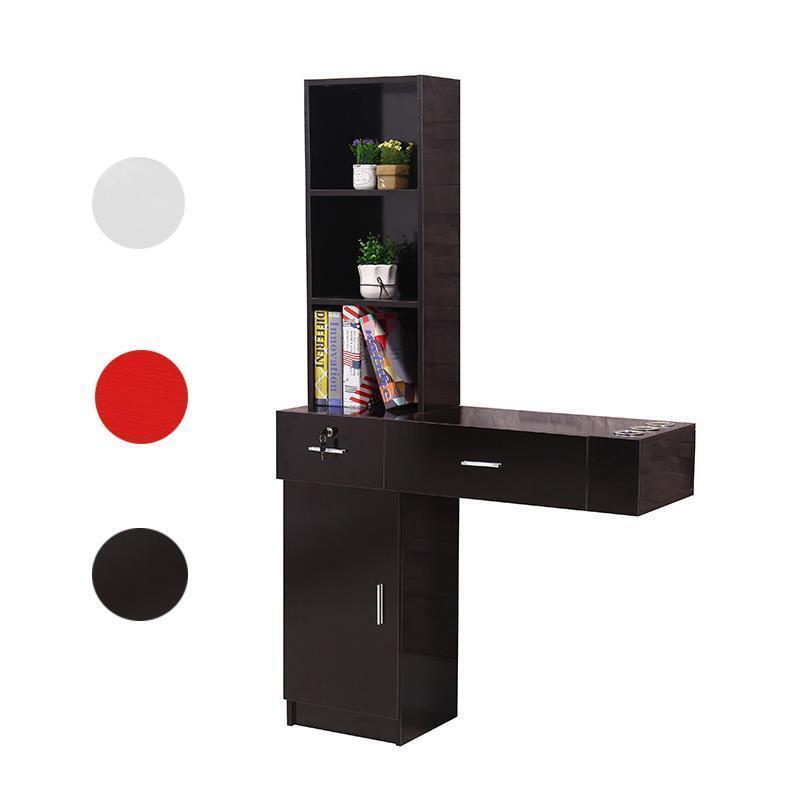 Wall Mount Hair Styling Station Salon Cabinet with Lockable Drawers