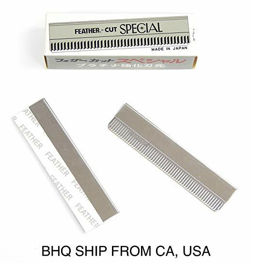 Feather Cut Stainless Steel Razor Blades Pack of 10 for Hair Thinning & Styling