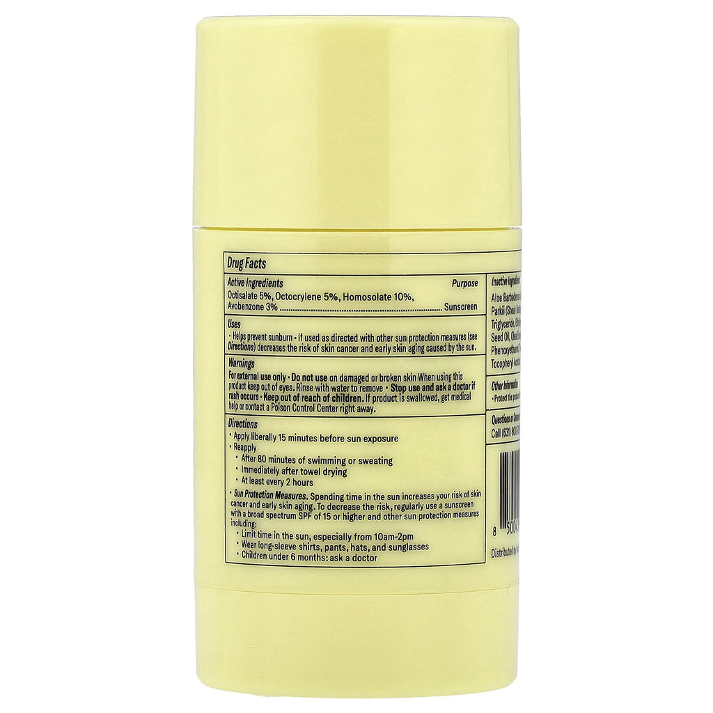 SPF 50 Sunscreen Stick with Water Resistance for Face & Lips - 1 oz