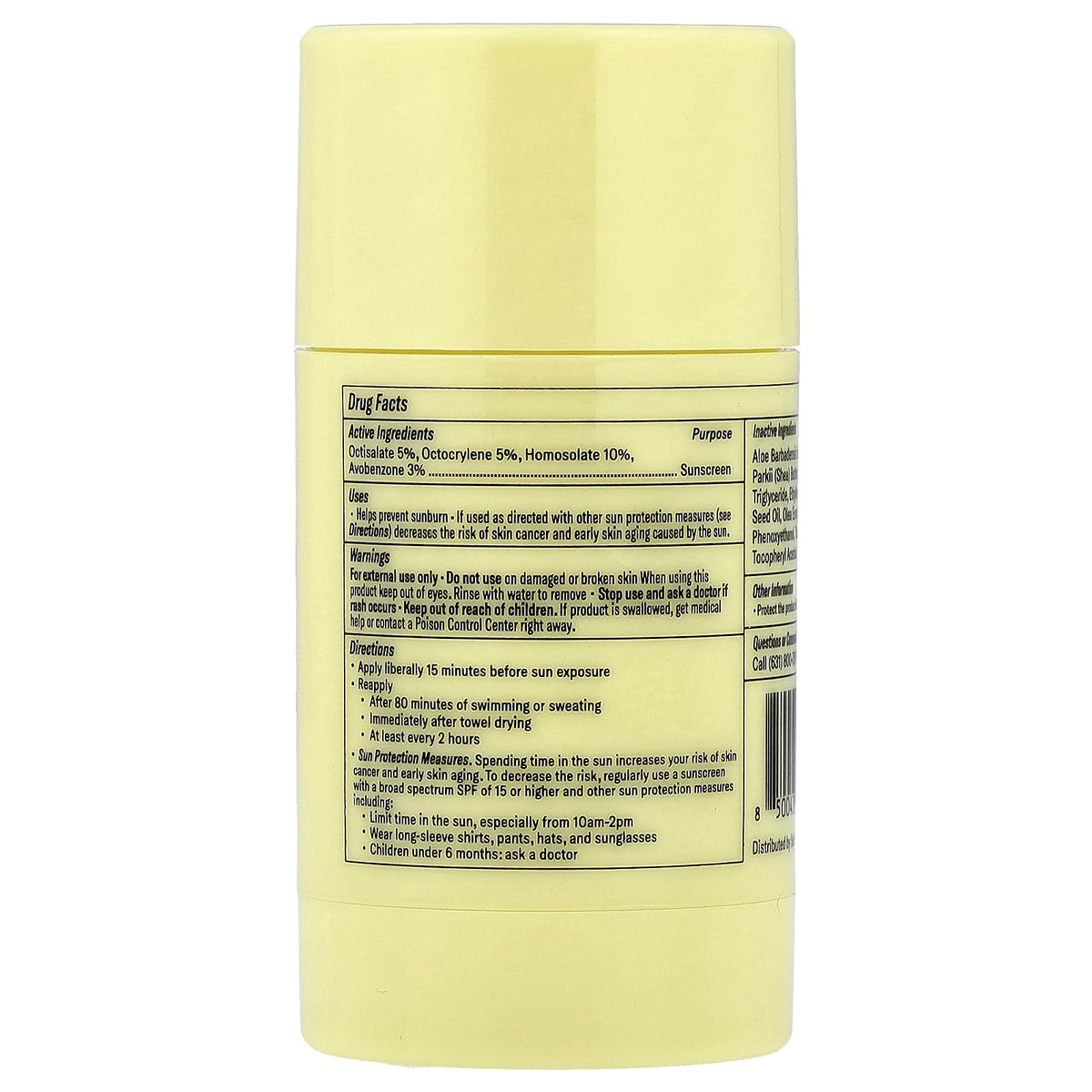 SPF 50 Sunscreen Stick with Water Resistance for Face & Lips - 1 oz