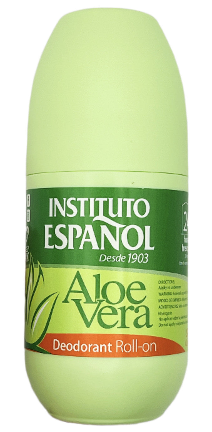 Instituto Español Aloe Vera Deodorant Roll-On 75ml Pack of 3 - 24 Hour Protection