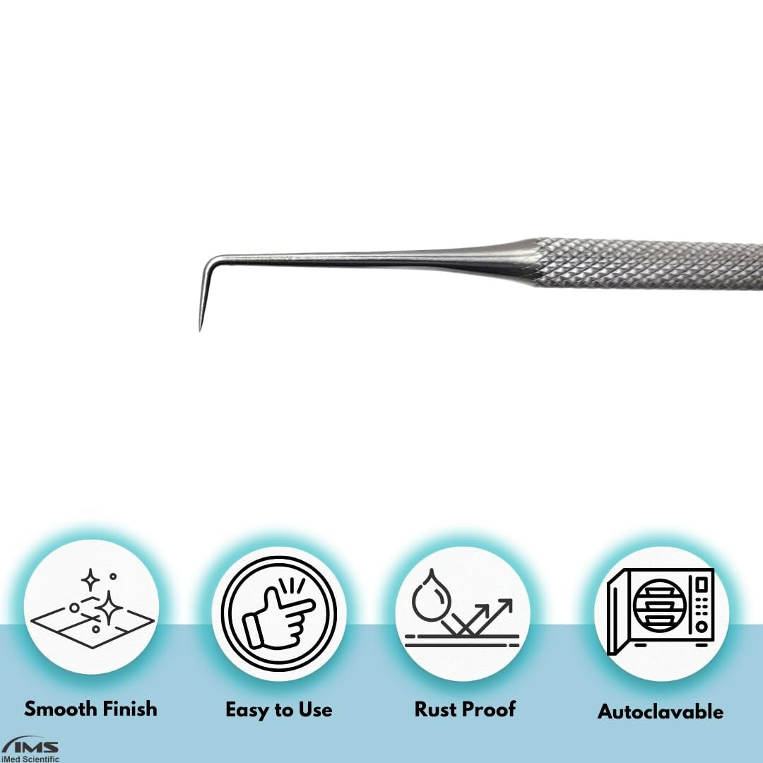 Dental Tartar Scraper Tool for Oral Hygiene - Stainless Steel Pick Set