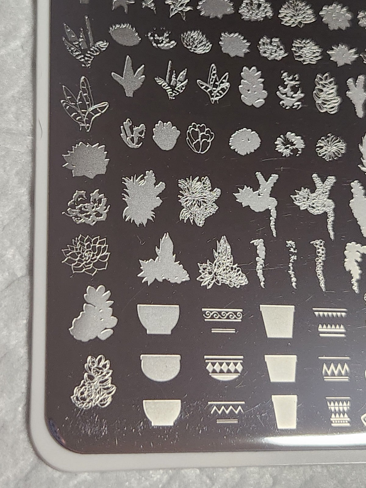 Clear Jelly Stamper Nail Stamping Plate CJS H-123 for Nail Art