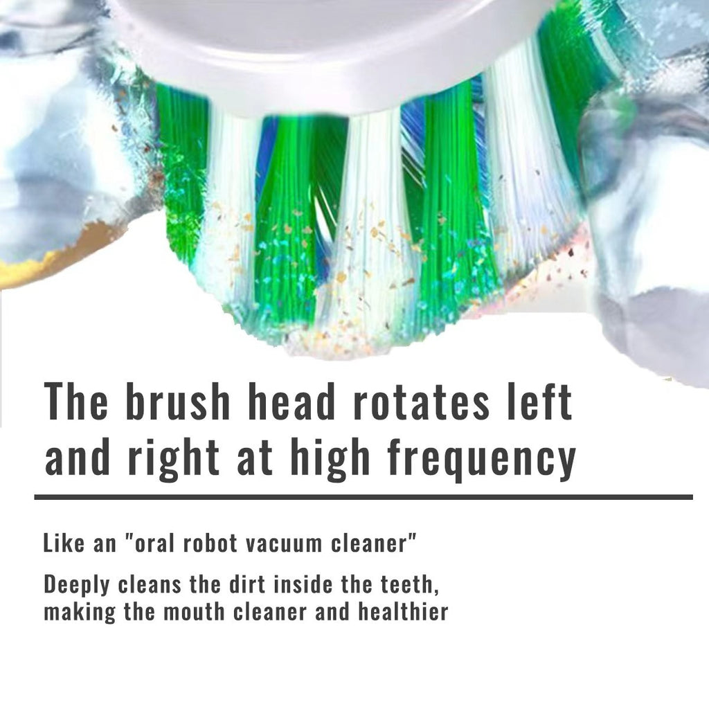 Electric Toothbrush with 6 Replacement Heads, Rechargeable, 3 Modes