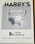 Harry's 8-Pack 5 Blade Razor Cartridges with Flex Hinge and Precision Trimmer