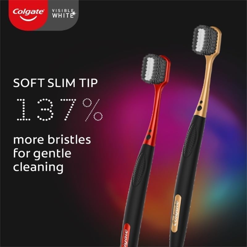 Manual Toothbrush Set for Adults - Whitening & Gentle Cleaning, 2 Pcs